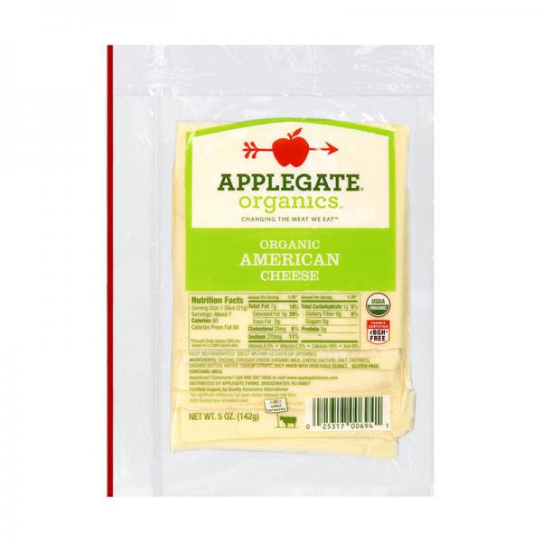 Applegate, Organic American Cheese Slices, 5oz