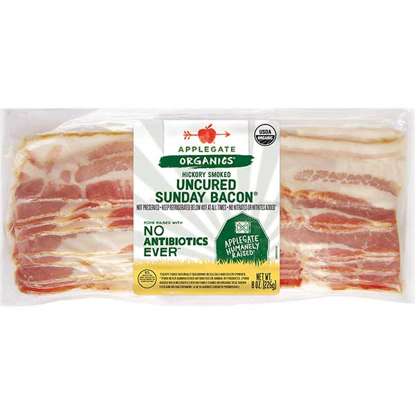 Applegate Organics Uncured Sunday Bacon - 8oz