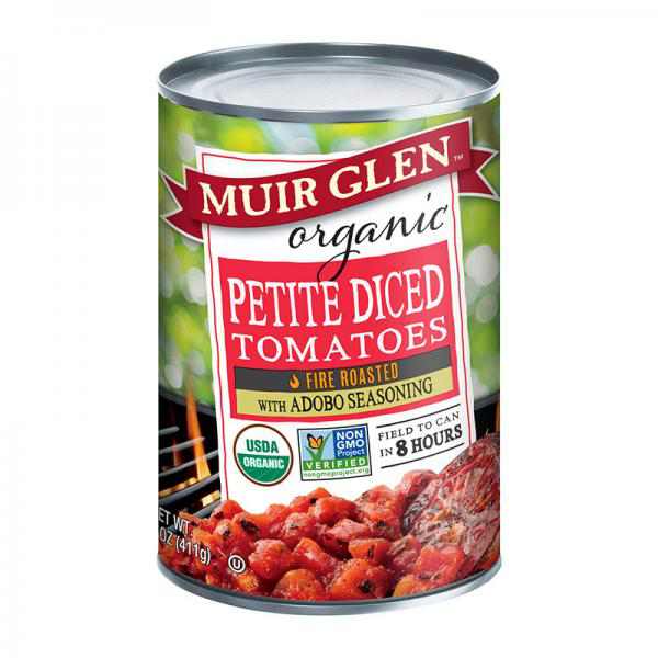 (6 Pack) Muir Glen Organic Fire Roasted With Adobo Seasoning Petite Diced Tomat