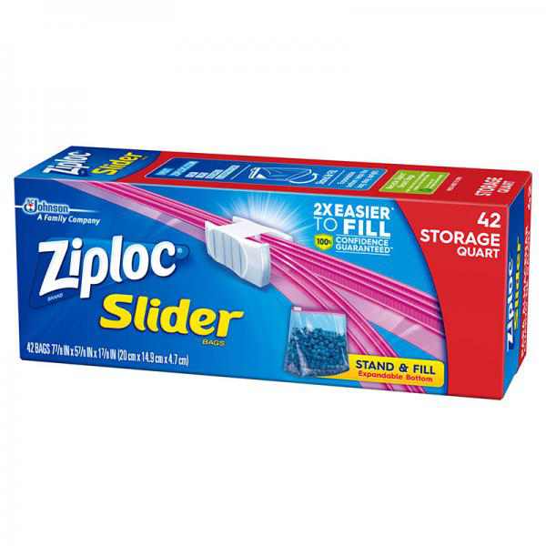 Ziploc Slider Quart Storage Bags - 42ct