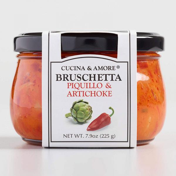 Cucina & Amore Bruschetta Sauce, Piquillo and Artichoke, 7.9 Ounce (Pack of 6)