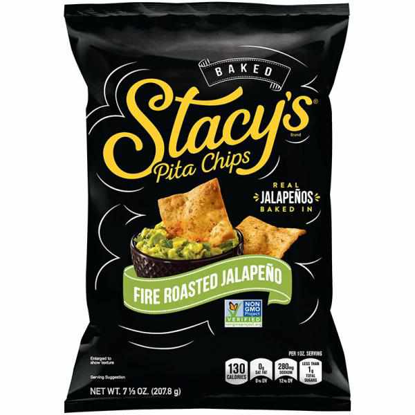 Stacy's Baked Fire Roasted Jalapeno Pita Chips, 7.33 Oz.