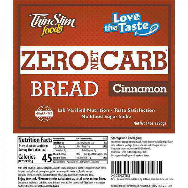 Thinslim Foods 90 Calorie, 0g Net Carb, Love The Taste Low Carb Cinnamon...