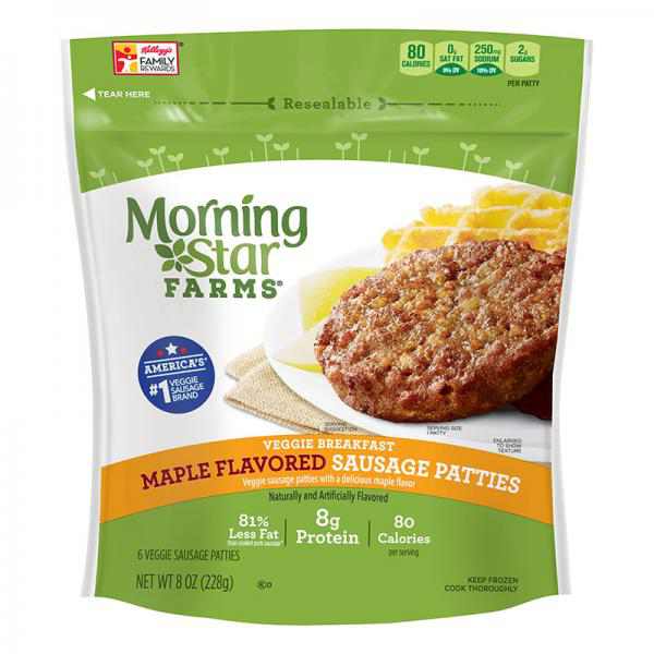 Morningstar Farms Maple Flavored Frozen Veggie Sausage Patties - 8oz