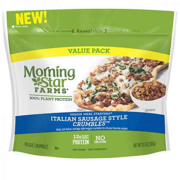 MorningStar Farms Meal Solutions Italian Sausage Vegan Veggie Crumbles 13.5 Oz