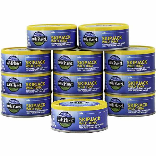 Wild Planet Wild Skipjack Light Tuna, 5-oz. Cans (Count of 12)
