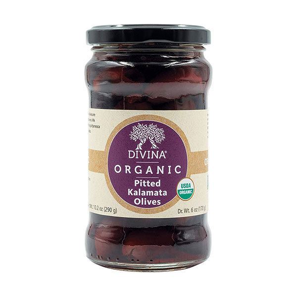 Divina Pitted Kalamata Olives, 6-Ounce Jars (Pack of 3)