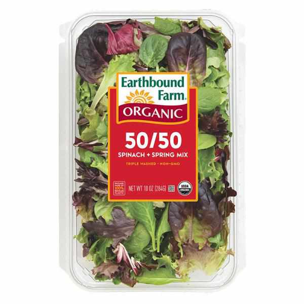Earthbound Farm Organic Half & Half Baby Spinach & Spring Mix - 5oz Package