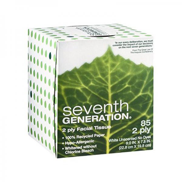 Seventh Generation 2 Ply Facial Tissues White Unscented