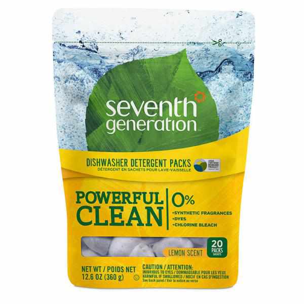 Seventh Generation Auto Dish Detergent Packs - Lemon - 20ct