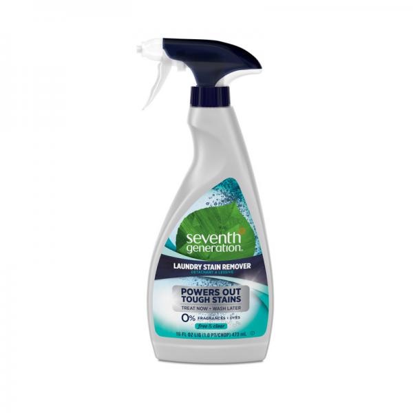 Seventh Generation Laundry Stain Remover Spray, Free & Clear, 16 Oz