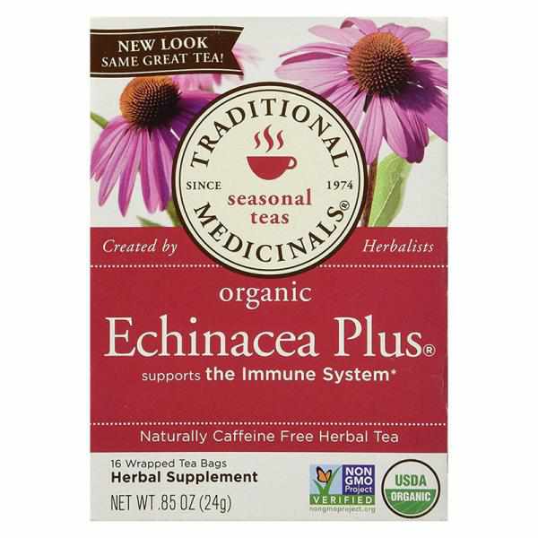Traditional Medicinals Organic Echinacea Plus, Net Wt. 0.85 Oz, 16-Count Box (Pa