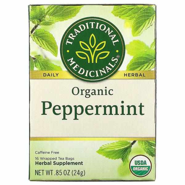 Traditional Medicinals Organic, Peppermint, 16-Count (Pack of 6)