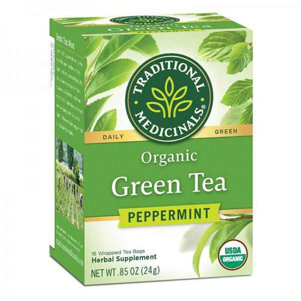 Traditional Medicinals Bagged Tea, Green Tea Peppermint, 16 Tea Bags