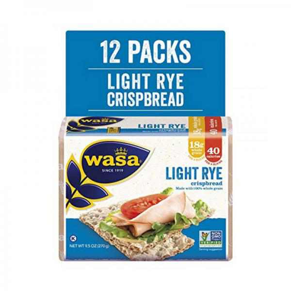 Wasa Light Rye Crispbread, 9.5 Ounce Packages (Pack of 12)