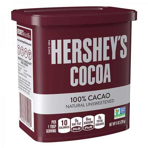 Hershey's Natural Unsweetened Cocoa, 8-Ounce Cans (Pack of 6)