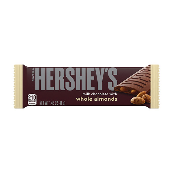 Hershey's Milk Chocolate with Almonds Candy Bar - 1.45 Oz