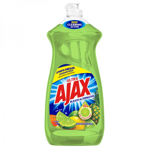 Ajax Ultra Liquid Dish Soap, Vinegar + Lime - 28 fluid ounce