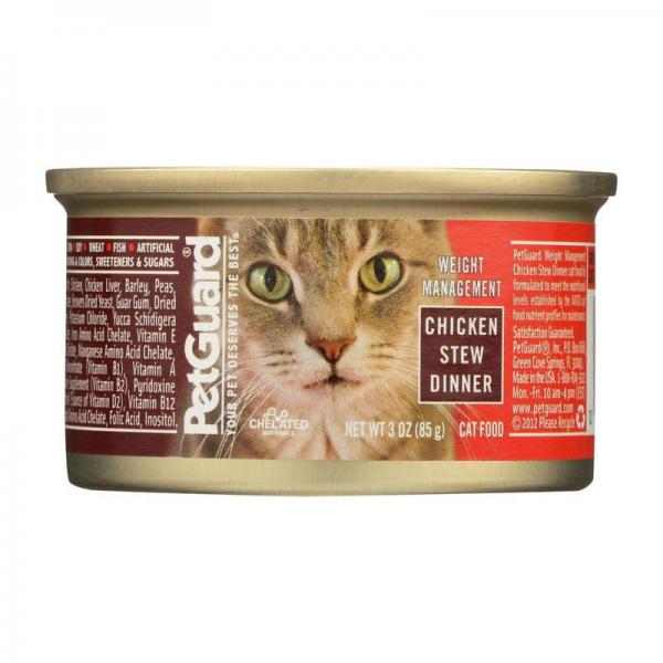 Petguard Cats Food - Chicken Stew Dinner - Case of 24 - 3 oz