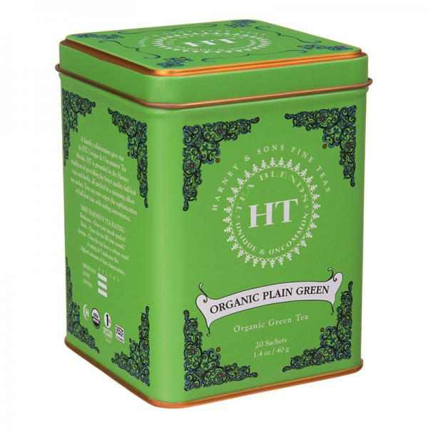 Harney & Sons, Organic Plain Green, Oragnic Green Tea, 20 Ct