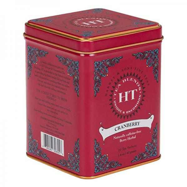 Harney & Sons, Cranberry Caffeine Free Herbal Tea, Tea Bags, 20 Ct