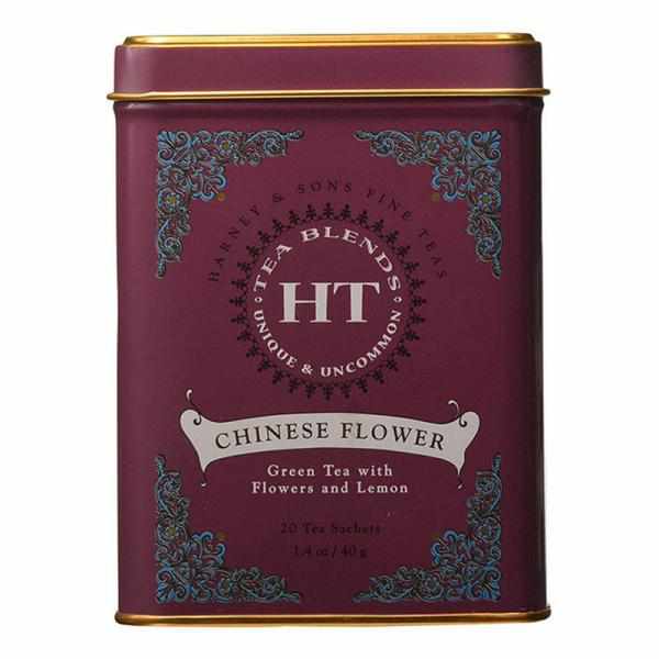 Harney & Sons, Chinese Flower, Gren Tea with Flowers and Lemon, 20 Ct
