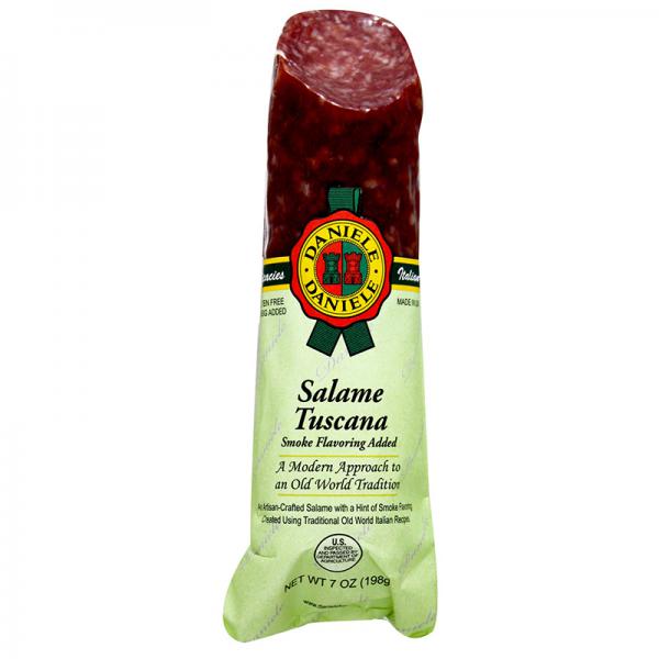 ARTISAN-CRAFTED SALAME TUSCANA WITH A HINT OF SMOKE FLAVORING, SALAME TUSCANA