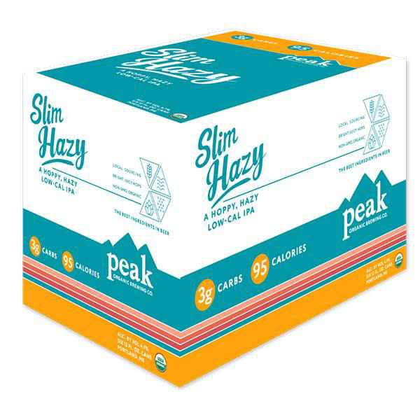 Peak Peak Organic Slim Hazy IPA Ale - Beer - 6x 12oz Cans