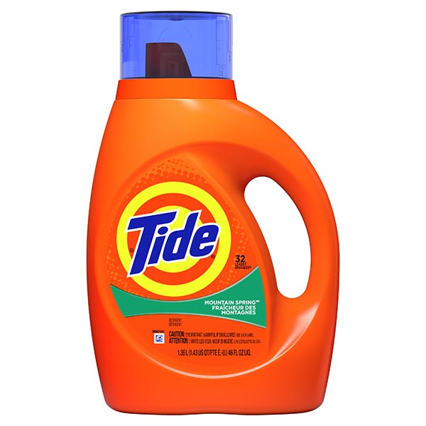 Tide Liquid Laundry Detergent, Mountain Spring, 32 Loads, 46 Fl Oz