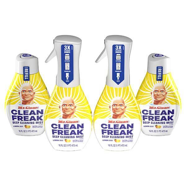 Mr. Clean Clean Freak 16 Oz. Lemon Zest Scent Deep Cleaning Mist Multi-Surface Spray Starter Kit