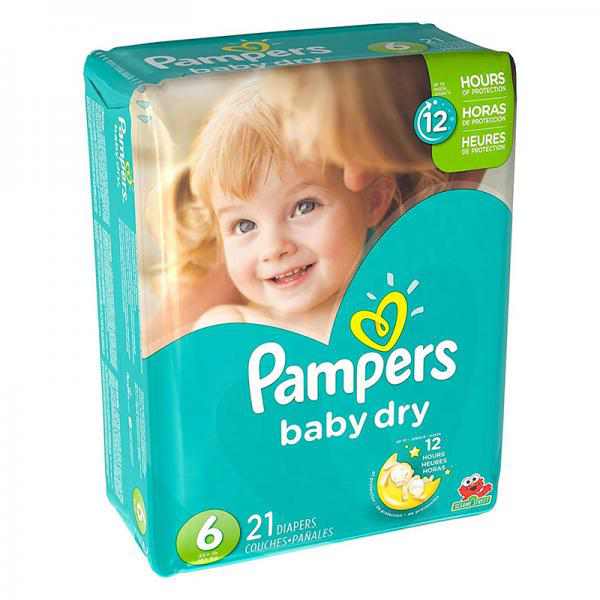 Pampers Baby Dry Diapers - Size 6 - 21 ct