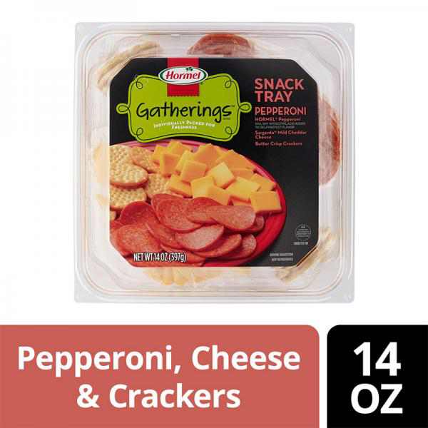 Hormel Pepperoni, Cheese And Crackers Snack Tray Sandwich Snacks - 14.7oz