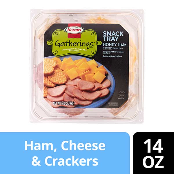 Hormel Gatherings Turkey and Cheese Snack Tray; 14 Oz.; Smoked Turkey, Cheddar Cheese and Crackers