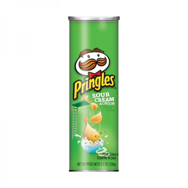 Pringles Sour Cream & Onion Potato Crisps Chips 5.96 Oz Canister