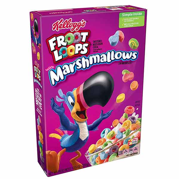Kellogg's Froot Loops Breakfast Cereal, Original with Marshmallows, 10.5 Oz