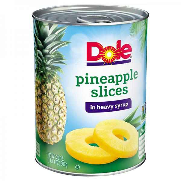 Dole Pineapple Slices in Heavy Syrup 20 oz. Can