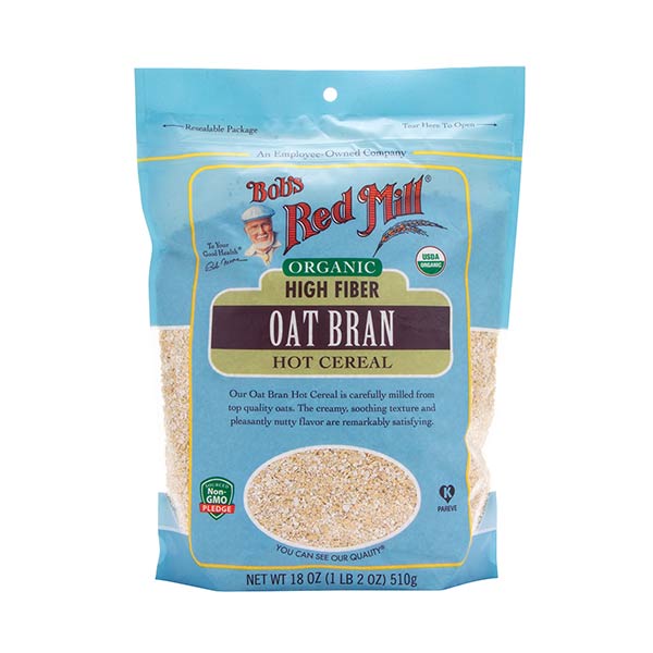 Bob's Red Mill, Oat Bran Hot Cereal, Organic, High Fiber, 18 oz