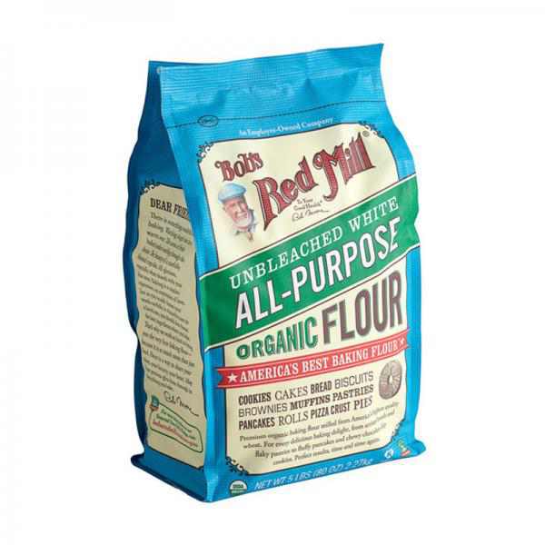 Bob's Red Mill Organic Unbleached White Flour, 5 Lb