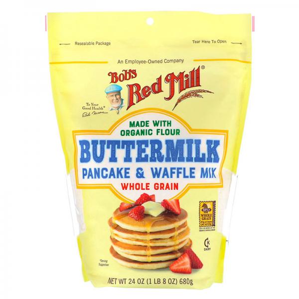 Bob's Red Mill, Buttermilk Pancake & Waffle Mix, Whole Grain, 24 oz