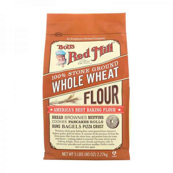 Bob's Red Mill Whole Wheat Flour - 5 lb - Case of 4