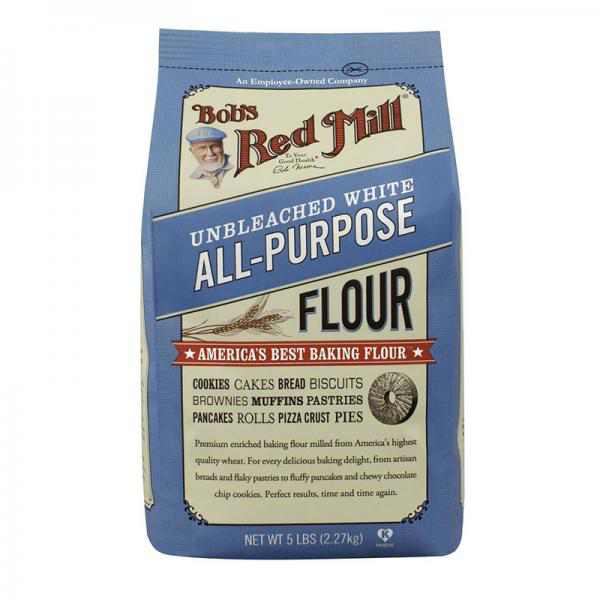 Bob's Red Mill Unbleached White All-Purpose Baking Flour - 5 lb - Case of 4