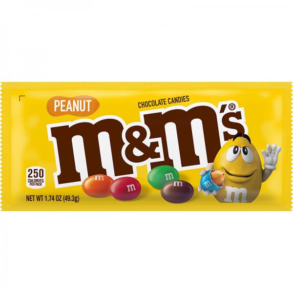 M & M S M&m's Peanut Chocolate Candies Candy 16 Packs Of 1.75 Oz