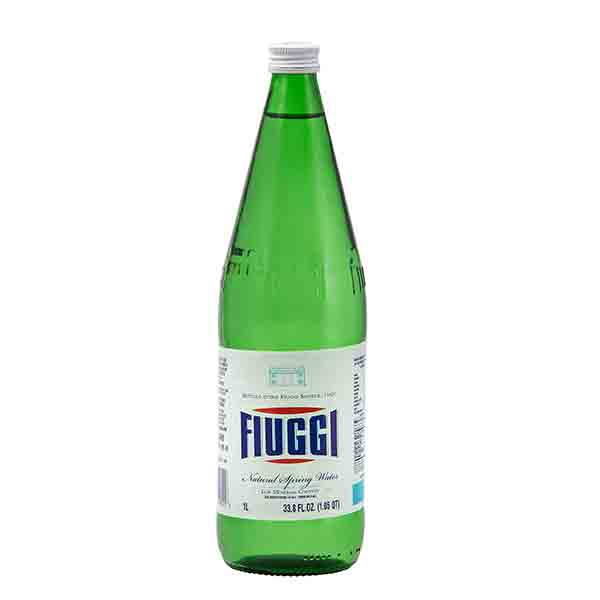 Fiuggi Natural Sparkling Water - 1 Liter 12 Glass Bottles