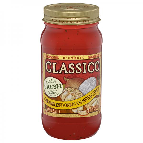 Classico Caramelized Onion and Roasted Garlic Pasta Sauce, 24 oz Jar