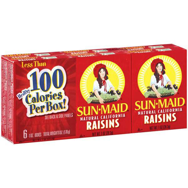 Sun Maid Natural California Raisins 6 ct