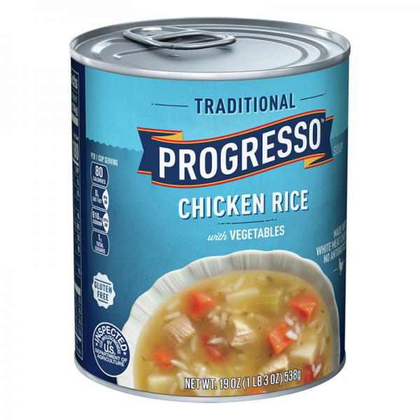 Progresso Traditional Soup, Chicken Rice with Vegetables, 19-Ounce Cans (Pack of