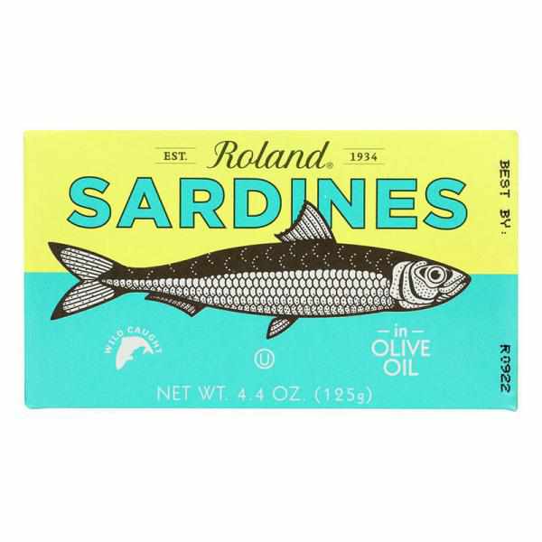 Roland Sardines in Olive Oil, 4.375-Ounce Cans (Pack of 10)