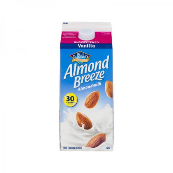 Blue Diamond Almond Breeze Unsweetened Vanilla Almond Milk - 0.5gal