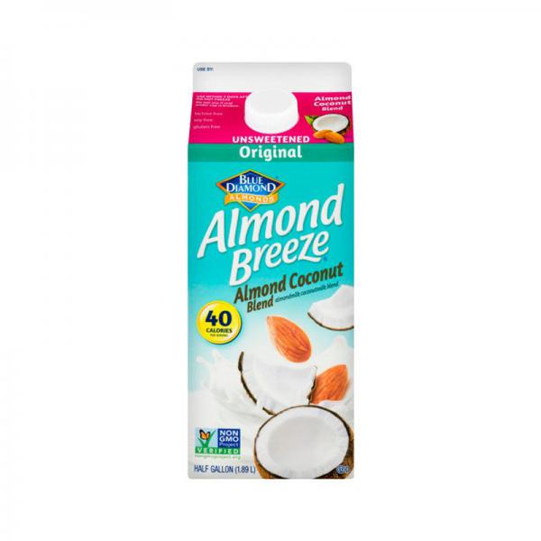 Blue Diamond Almond Breeze Unsweetened Original Almond Coconut Milk Blend - 0.5g