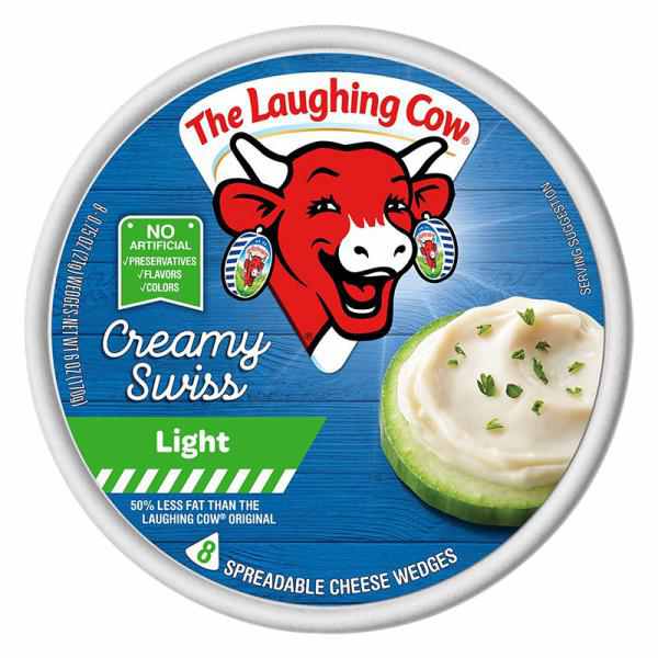 The Laughing Cow Spreadable Light Swiss Cheese Wedges - 8ct